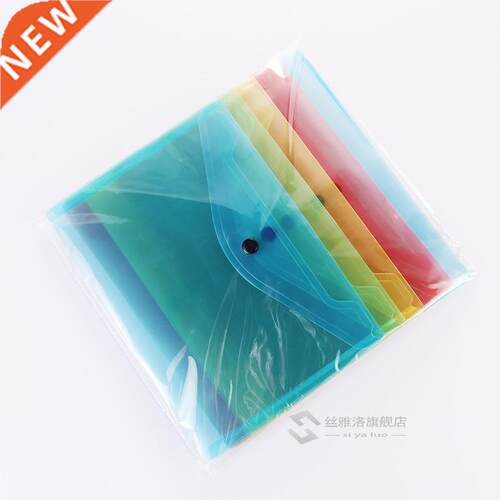 12pcs/set Color Transparent Plastic A5 Folders File Bag Docu