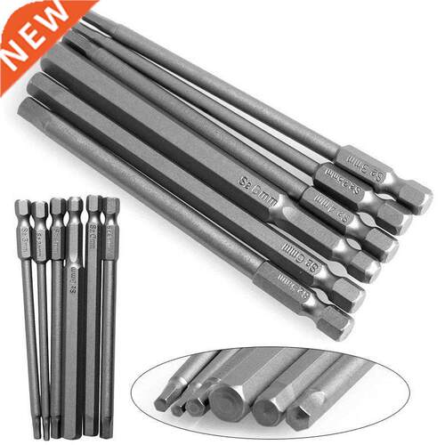 6pcs H2.5-H8 100mm Length Torx Bits Set 1/4