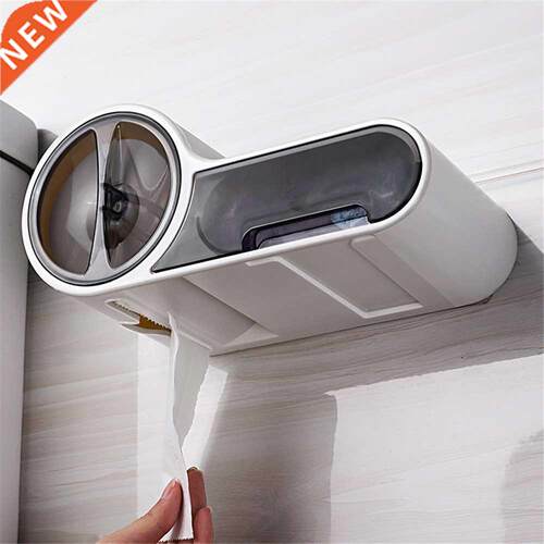 Toilet Paper Holder Self-adhesive Tissue Box Waterproof Wall
