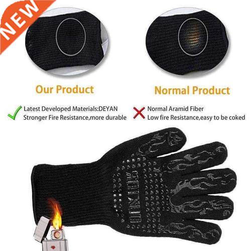 Heat Resistant BBQ Gloves Cooking Baking Barbecue Oven Glove