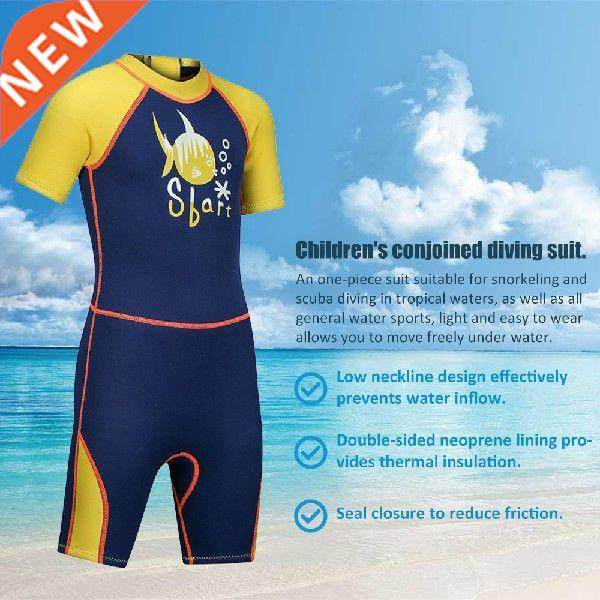 siamese short sleeve fishing sea child neoprene   nylon