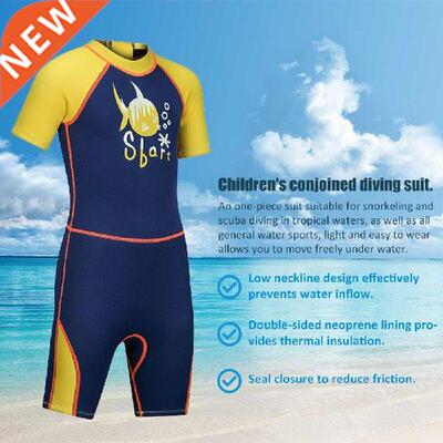 Siamese Short Sleeve Fishing Sea Child Neoprene + Nylon