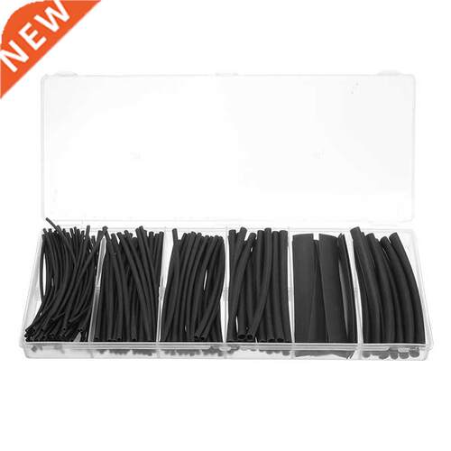 2:1 Wire Wrap Cable Sleeve Sets 6 Sizes Black with Case 170p