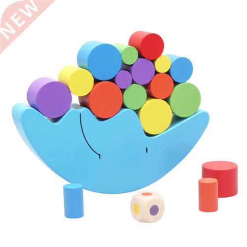 New Montessori Wood Moon Balance Game Kids wooden Educationa