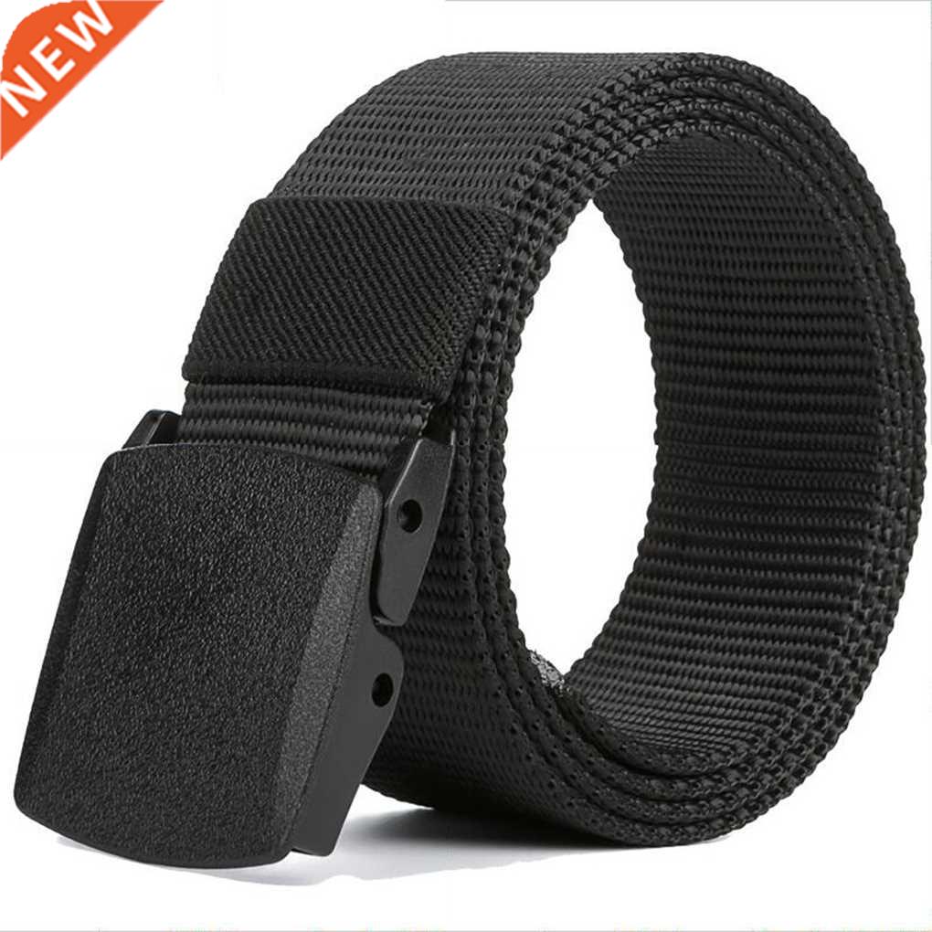 Fashon Men's Belt No Metal Plastc Buckle Outdoor Belts Ca