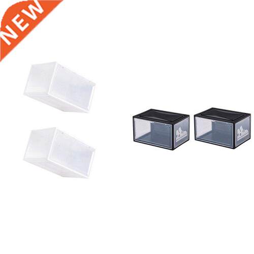 2Pcs AJ Sneakers Box Hardened Plastic Shoe Box Stackable Cab