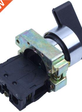 AC 240V 3A NO SPST Black Cap 2 Position Selector Latching Ro