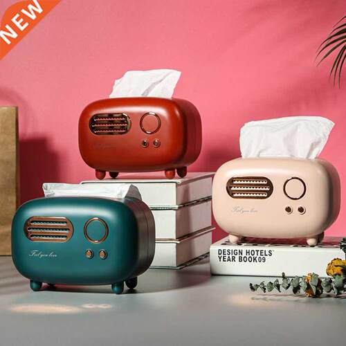 Radio Model Tissue Box Desktop Paper Holder Towel Storage Na