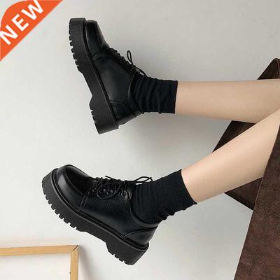 Spring Autumn Women Oxford Shoes Flat on Platform Casual Sho