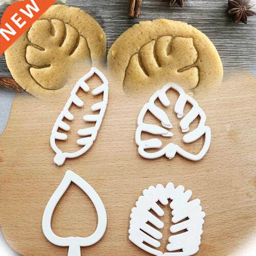 4pcs Leaf Leaves Jungle Biscuit Cookie Cutter Fondant Cake