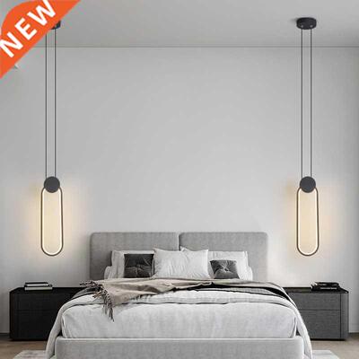 Nordic Minimalist White Black Square Round Pendant Lamp with