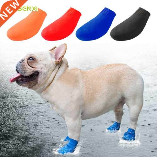 4pcs Waterproof Dog Shoes Pet Boots Socks For Small Dog Cats