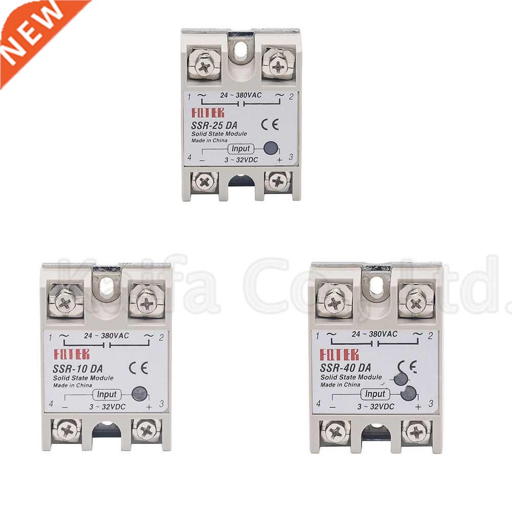 SSR -10DA 25DA 40DA DC control AC SSR whte shell Sngle pha