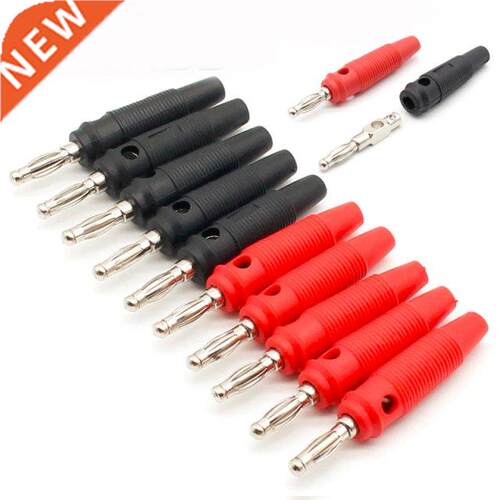 10Pcs/lot Red and Black 4mm Sderless Side Stackable Banana