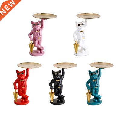 Nordic French Bulldog Sculpture Dog Figurine Key Storage