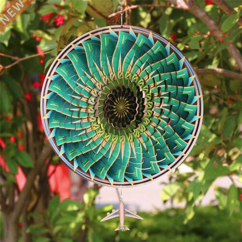 2022 Colorful 3D Wind Spinner Airplane Stainless Steel Wind