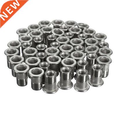 50pcs M6 Thread 304 Stainless Steel Flat Head Rivet Nut Rivn