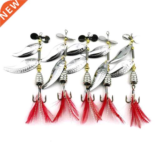 9CM-11.7G Metal Fishing Lure Spoon Lure rotated double Sequi