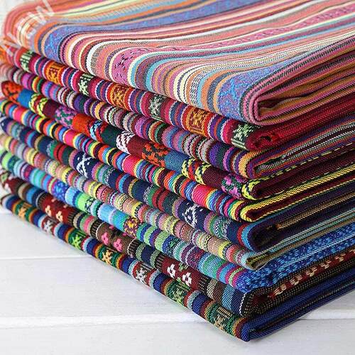 Ethnic style cotton linen fabric textile patchwork sofa ver