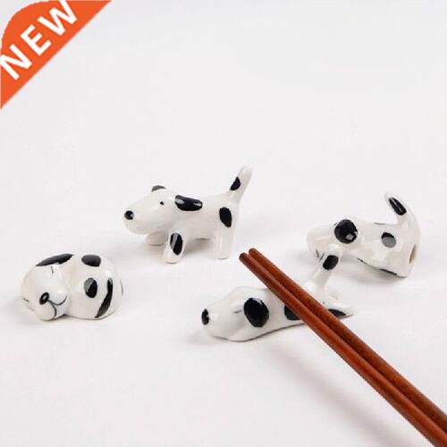 10Pcs/Set Dalmatian Dog Chopstick Holder Stand Kitchen
