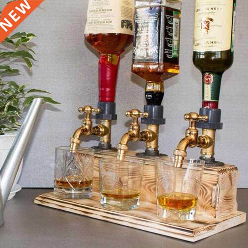 Party Liquor Alcohol Whiskey Wood Dispenser Faucet Shape