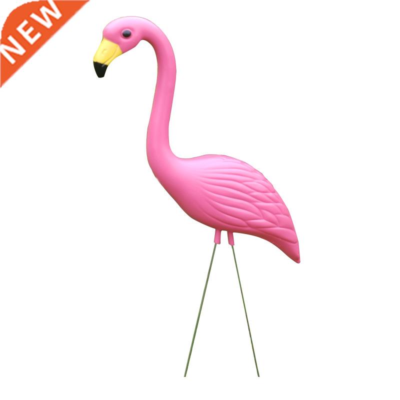 2pcs Artificial Flamingo Garden Stake Flamingo Sculpture
