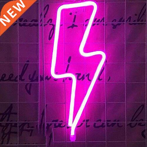Lightning Neon Light LED Wall Lights Battery & USB Power