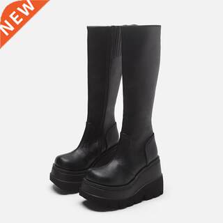 Platform Boots Women Wedge Knee High Boots Winter Ladies Sho