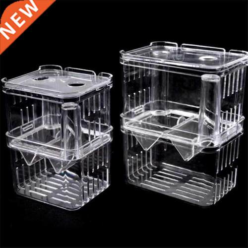 2 Sizes Double-Deck Clear Fish Breeding Isolation Box Aquari