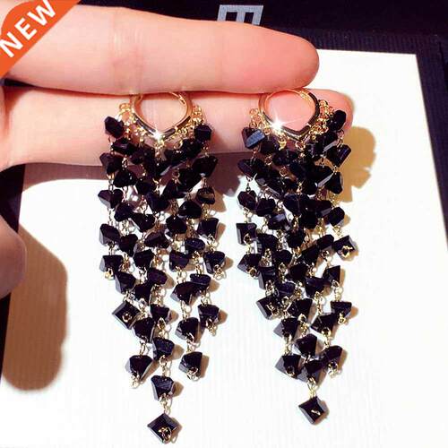 JUWANG Super Fashion Shine Glamour Crystal Temperament Earri