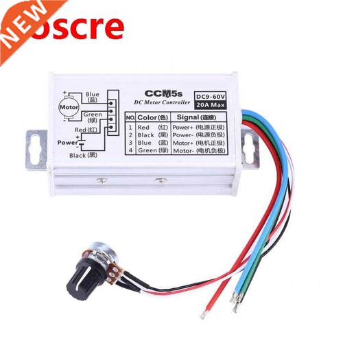 DC 9-60V 20A PWM Motor Speed Controller Stepless Regulator P