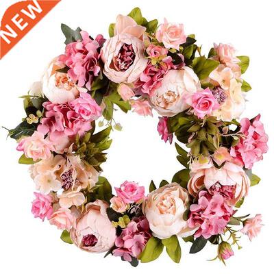Artificial Flower Wreath Peony Wreath - 16inch Door Wreath S