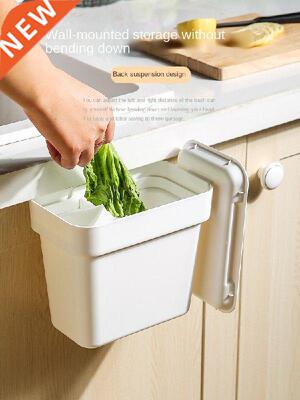 Kitchen Trash Can with Lid Cabinet Door Wall-Mounted
