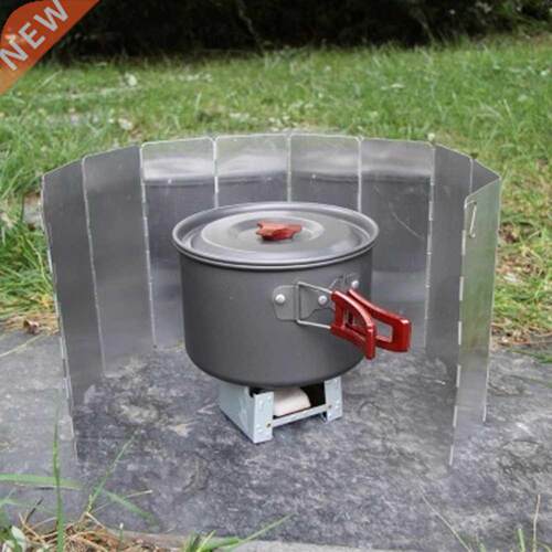 Foldable 9/12/14/16 Plates Gas Stove Windshield Camping
