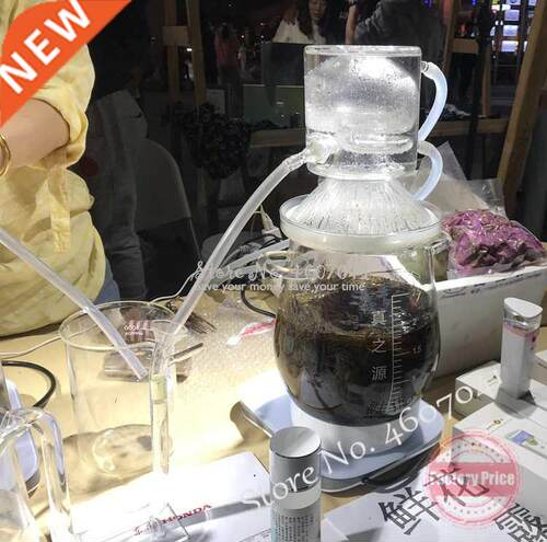 Glass Chinese Medicine Distiller home Wine Making Pure Dew