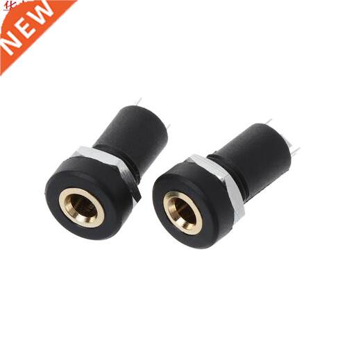 Prise Audio 2X 3.5MM | 3 pôles noirs, support de panne