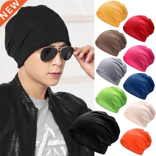 Women Men Stylish Beanie Hat Thin Hip-hop Soft Stch Slouchy