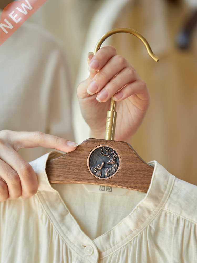 Large American-Style Solid Wood Hanger Household Retro图片