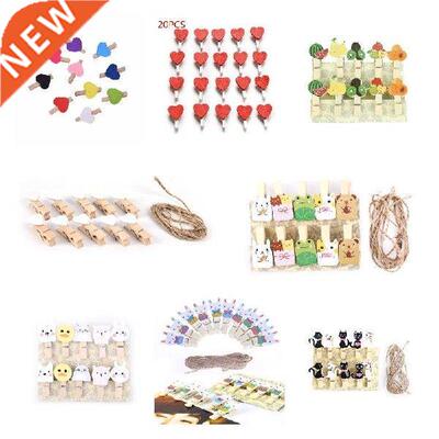 Mini 100PCS/10PCSNatural Wooden Clothes Photo Paper Peg Pin