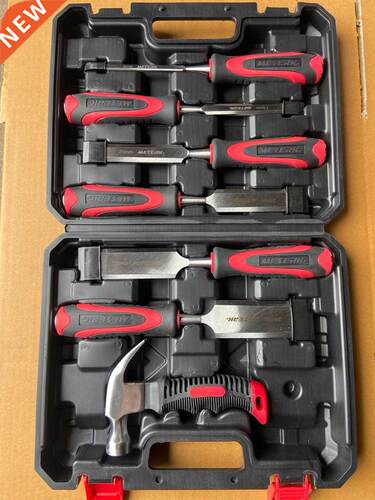Meterk 8pcs Wood Chisel Set with Hammer Wood Carving Tools w