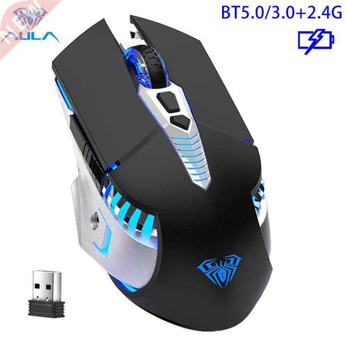 Bluetooth Wireless Gaming Mouse Rechargeable, Multi-Device(B