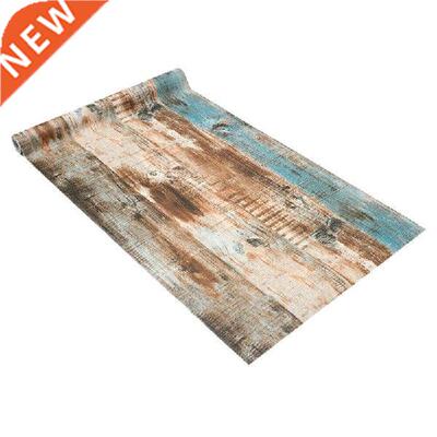 New 6M Vinyl D Rustic Wood Plank Self Adhesive Wallpaper