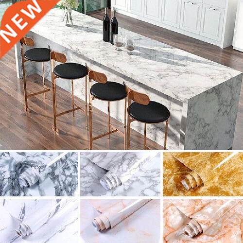 1PC 40cmx1M Countertop Wallpaper Wall Stickers Marble PVC