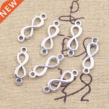Infinity Link Symbol Connection Antique 50pcs 20x6mm Charms