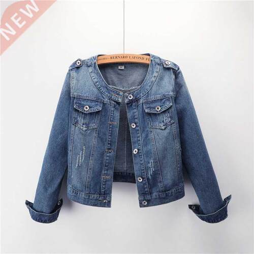 New coat casual short tops denim jacket women 大码女牛仔外套