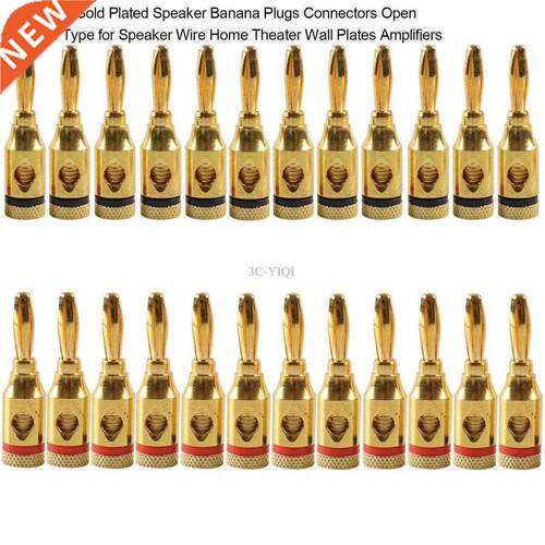 New Set 32pcs 24k Gold-Plated Musical Cable Wire Banana Plug