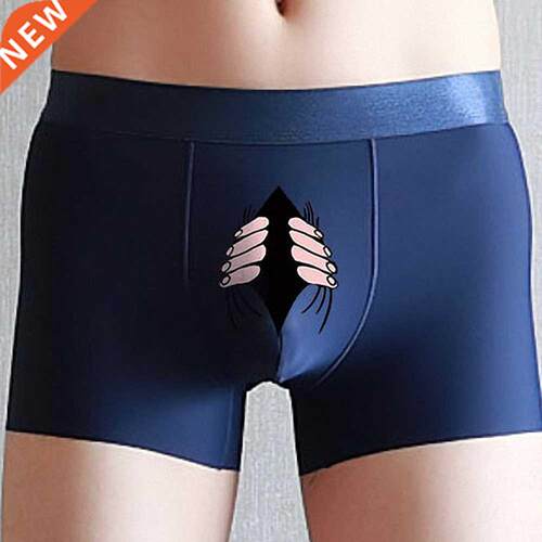 Men Silk Underwear Cartoon Boxer Mens Panties Man Boxers Cre
