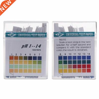 100 Strips 1-14 PH Test Strip Alkaline Acid Indicator Tester
