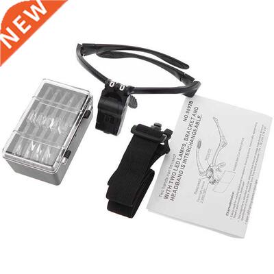 9892B Headband Magnifying Glass Eye Repair Magnifier 2 LED L