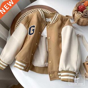 2022 Children's Winter Jacket Baseball Suit Bomber Tiny Cott